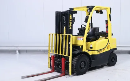 Forklift in a warehouse